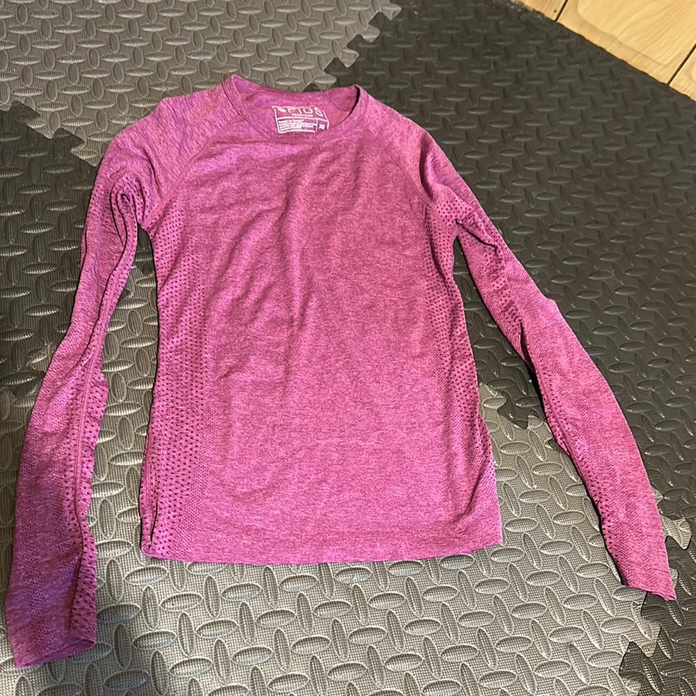 Figs Women's Long Sleeve Athletic Top in Magenta